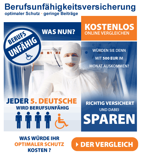 Vergleich Berufsunfähigkeitsversicherung