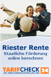Alle Personen, die in die gesetzliche Rentenversicherung einzahlen, k�nnen einen Riestervertrag abschlie�en und somit auch die F�rderung der Riester Rente beanspruchen. Vergleichen Sie jetzt kostenfrei und unverbindlich Ihre Riester Rente.